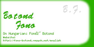 botond fono business card
